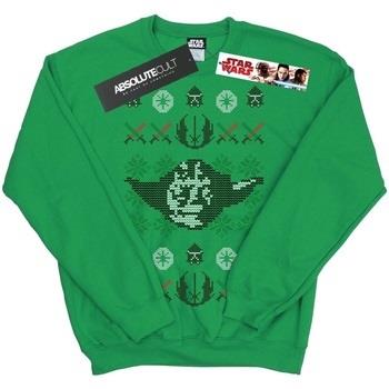 Sweat-shirt Disney Christmas Yoda Head Fair Isle