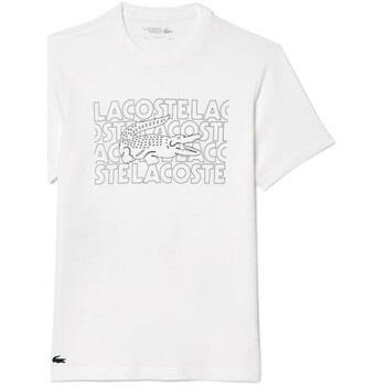 T-shirt Lacoste T-SHIRT SPORT ULTRA-DRY BLANC AVEC IMPRIMÉ