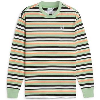 T-shirt Puma Downtown Striped Tee / Vert