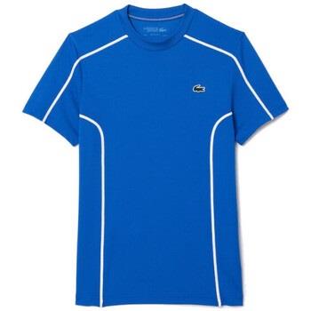 T-shirt Lacoste T-SHIRT TENNIS EN PIQUÉ ULTRA-DRY BLEU