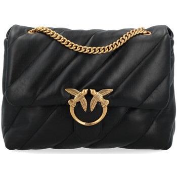 Sac Pinko Sac Big Love Puff en cuir nappa noir