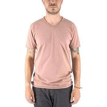 T-shirt Devid Label Mosca T-Shirt Col V Poudre