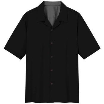 T-shirt Tooco Chemise Bowling Noire Unie
