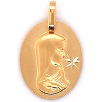 Pendentifs Brillaxis Médaille or vierge diamantée 1 étoile