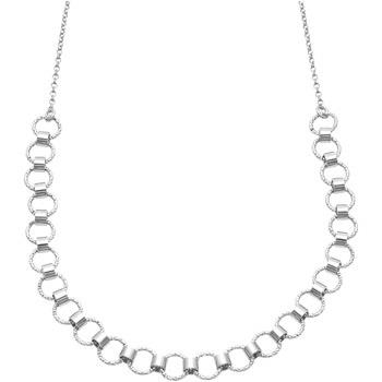 Collier Orusbijoux Collier En Argent Rhodié Diamanté Moderne