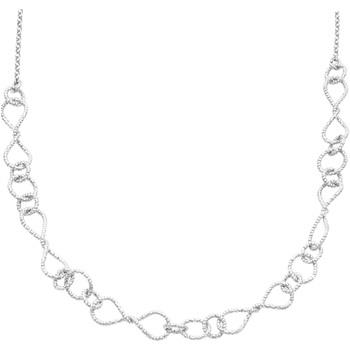 Collier Orusbijoux Collier En Argent Rhodié Diamanté Torsadé