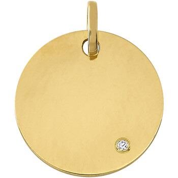 Pendentifs Brillaxis Pendentif médaille ronde 18 carats diamant 16 mm