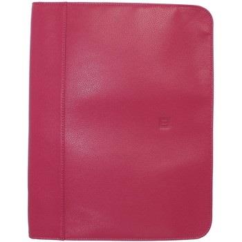 Porte document Hexagona Conferencier en cuir ref 40626 fushia