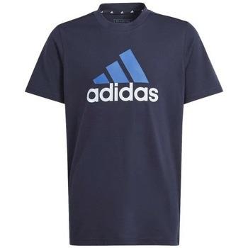 T-shirt enfant adidas U BL 2 TEE - SEBLBU SEMSPA WHITE - 11/12 ans