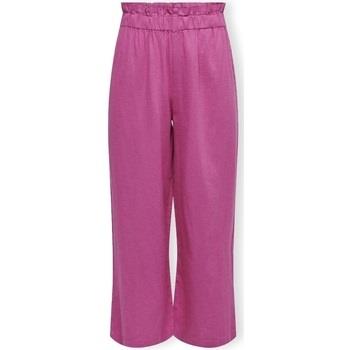 Pantalon Only Solvi-Caro Linen Trousers - Raspberry Rose