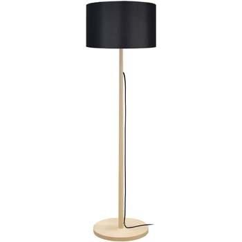 Lampadaires Tosel Lampadaire droit bois naturel et noir