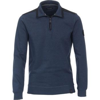 Sweat-shirt Casa Moda Pull Demi-Zip Bleu Foncé Indigo