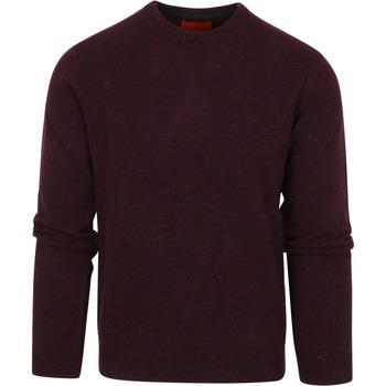 Sweat-shirt Suitable Pull Laine Col Rond Bordeaux