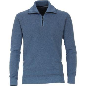 Sweat-shirt Casa Moda Pull-over Demi-Zip Bleu