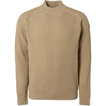 Sweat-shirt No Excess Pull Col Montant Knitted Beige