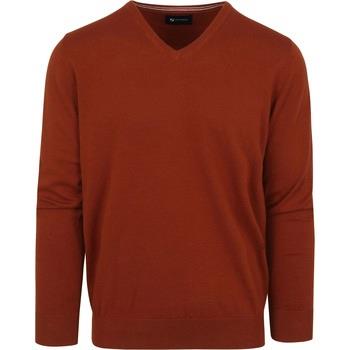 Sweat-shirt Suitable Pull Col-V Vini Orange