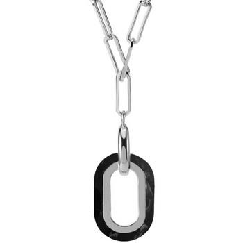 Collier Orusbijoux Collier En Argent Et Acétate Noire Muriel