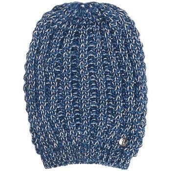 Casquette Guess Bonnet en Maille motif Bicolore Bleu