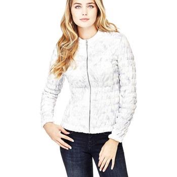 Doudounes Guess Veste Femme Matelassé W82L02 Emily imprimé Blanc