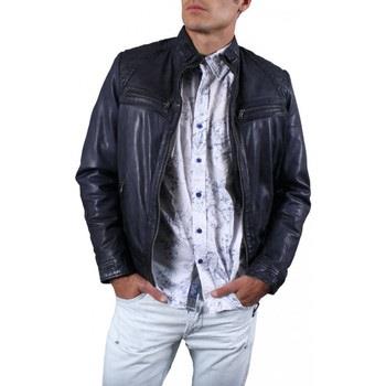 Blouson Redskins Blouson Cuir Balboa Rivoli Noir Homme