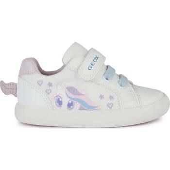 Baskets basses enfant Geox gisli sneakers white pink