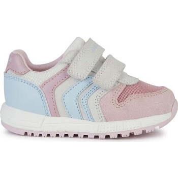 Baskets basses enfant Geox alben sneakers white rose