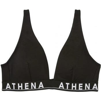 Brassières de sport Athena Brassière Femme Coton EASY COLOR Noir