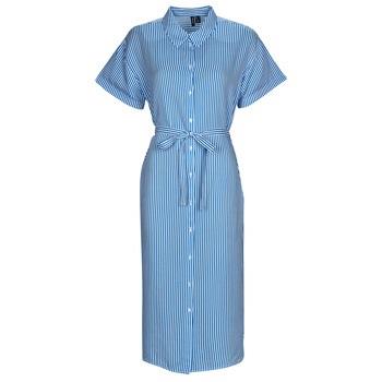 Robe Vero Moda VMBUMPY SS CALF SHIRT DRESS NOOS