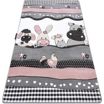 Tapis Rugsx Tapis PETIT FARM FERME ANIMAUX rose 180x270 cm