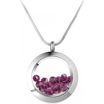 Collier Sc Crystal BS1362-ARGENT-VIOLET