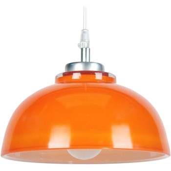 Lustres, suspensions et plafonniers Tosel Suspension dôme verre orange