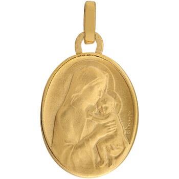 Pendentifs Brillaxis Médaille ovale Vierge à l'enfant or jaune 18k