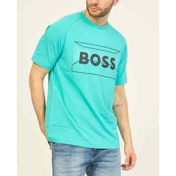 T-shirt BOSS T-shirt coupe classique en coton mélangé avec logo