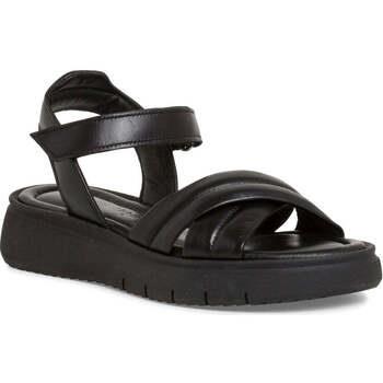 Sandales Tamaris black leather casual open sandals