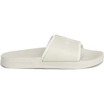 Chaussons Calvin Klein Jeans slide monogram eggshell creamy