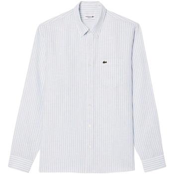 Chemise Lacoste Chemise Homme Ref 63183 Blanc et Bleu