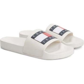 Tongs Tommy Jeans ecru casual open pool slide