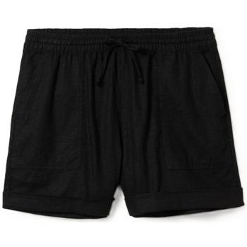 Short Tom Tailor - Short en lin - noir