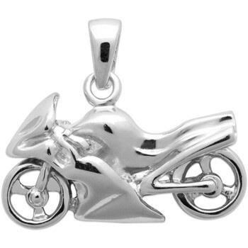 Pendentifs Brillaxis Pendentif moto argent rhodié