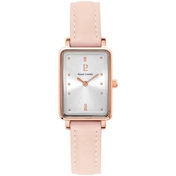 Montre Pierre Lannier ARIANE Cadran Argenté Bracelet Cuir Rose