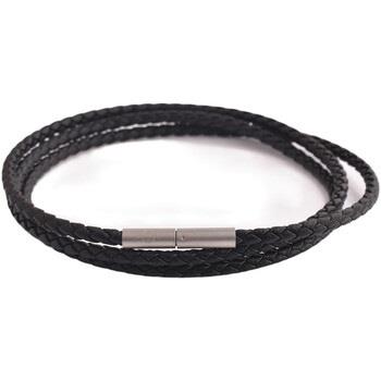 Bracelets Sixtystones Bracelet Heishi Agate Noire-XXL-22cm