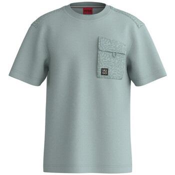 T-shirt BOSS T-SHIRT DABIENO EN COTON INTERLOCK AVEC FINITIONS À IMP