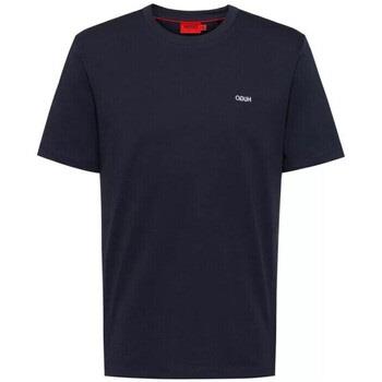T-shirt BOSS T-shirt Dero212 Bleu Marine uni en coton