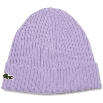 Bonnet Lacoste BONNET COTELÉ EN LAINE UNI VIOLET