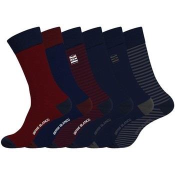 Chaussettes Serge Blanco Lot de 6 Paires de Chaussettes de ville coton...