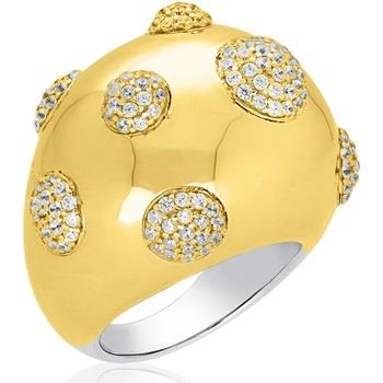 Bijoux Orusbijoux Bague Argent Doré Multi-coussins Serti Zirconiums Bl...