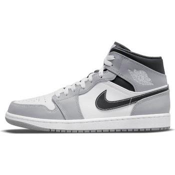 Baskets Nike Air Jordan 1 Mid Light Smoke Grey Anthracite (GS)