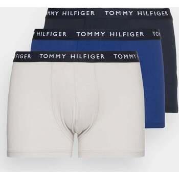 Caleçons Tommy Hilfiger Lot de 3 boxers bleus en coton stretch