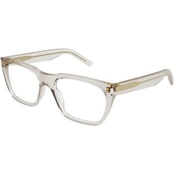 Lunettes de soleil Saint Laurent SL 598 OPT Cadres Optiques, Beige/Tra...