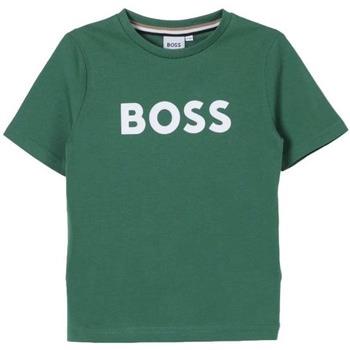T-shirt enfant BOSS Tee shrt junior Vert J50718/651